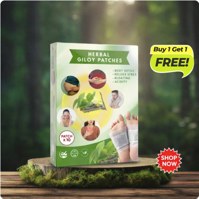 BIFRRUTANT Herbal giloy foot pads - Giloy Herbal Detox for Advanced Giloy Herbal Detox Plaster & Patch(10 Patches)