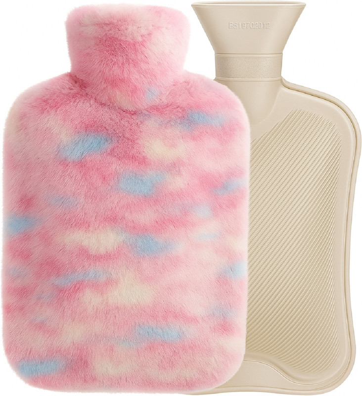KMOTID Hot Water Bag with Cover for Pain Relief, Cramps, Menstrual,Back & Winter Warmth Plaster & Patch(1000 ml)
