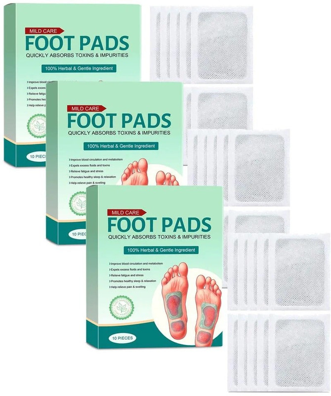 OSUFI South Moon Detox Foot Pad Wormwood Body Detoxing Patch Natural Plaster & Patch(3 x 10 Patches)