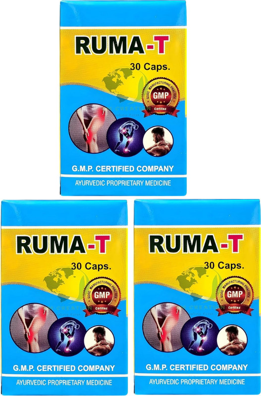 RUMA T Capsules For Joint Pain Relief and body pain reliefer Pack of 3 Capsules(3 x 30 Units)