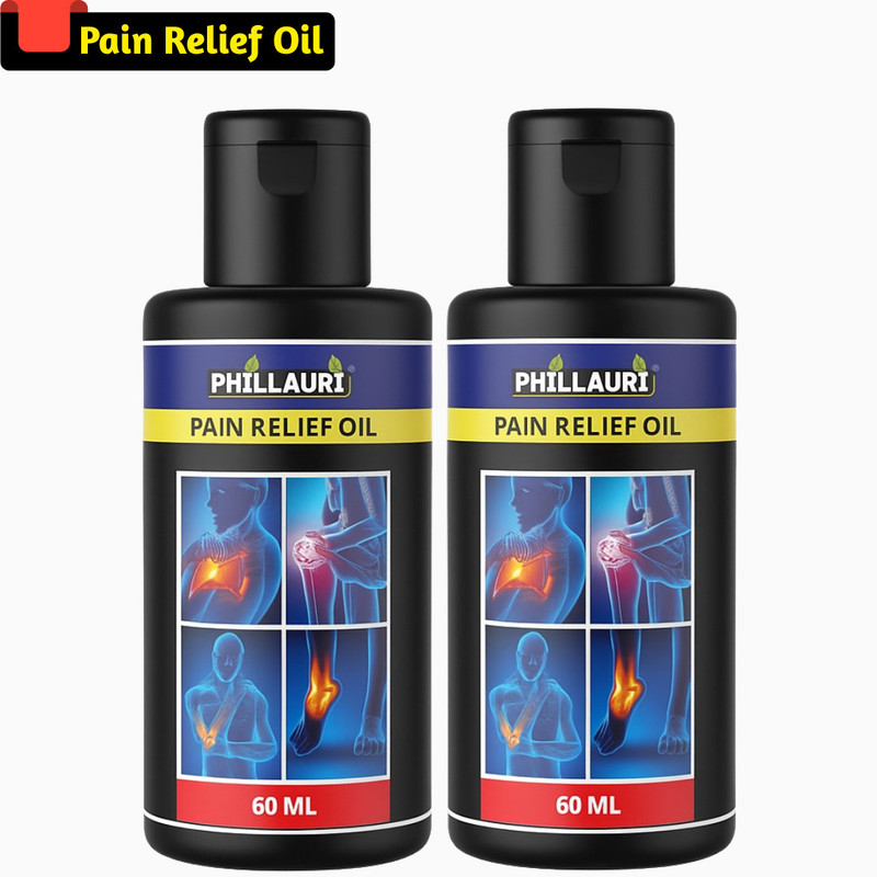 Phillauri Joint Pain Relief Oil Ayurvedic Joint Pain Massage Oil Liquid 60ML (PACK 2) Liquid(2 x 60 ml)