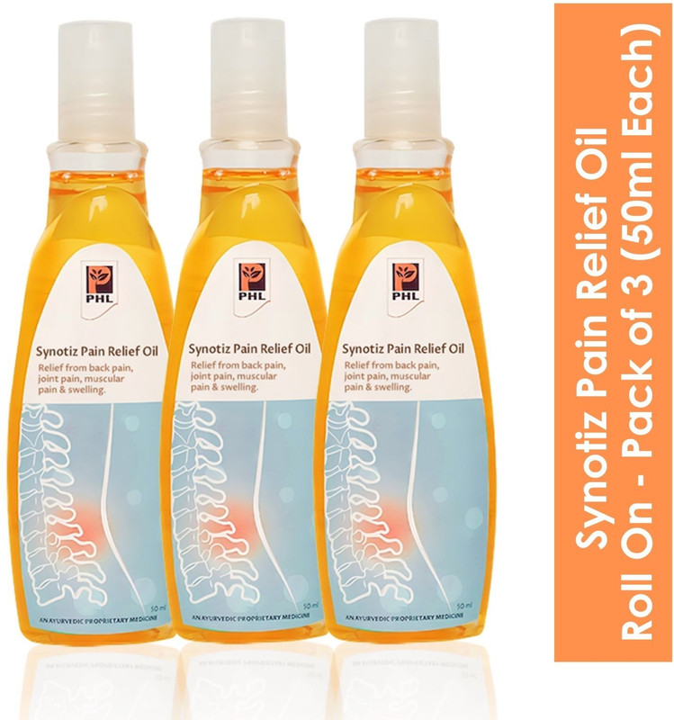 Planet Herbs Synotiz Ayurvedic Pain Relief Oil (Pack of 3) for Joints Pain, Knee & Back Pain Liquid(3 x 50 ml)