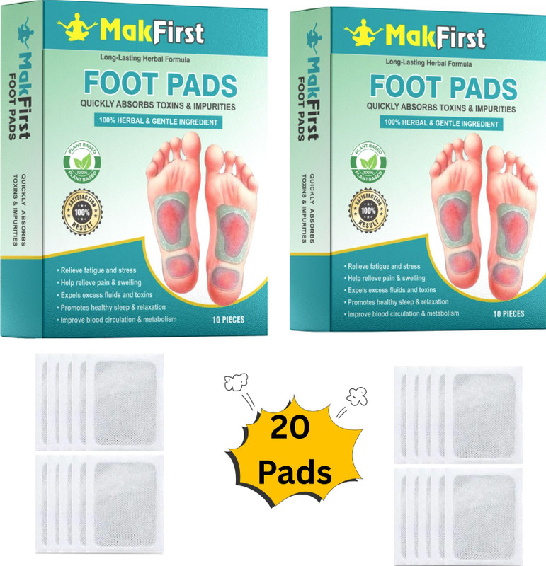 MAKFIRST Foot Pads weight loss Herbal Detox Weight Routine Support & bosst Energy Plaster & Patch(40 x 1 Patches)