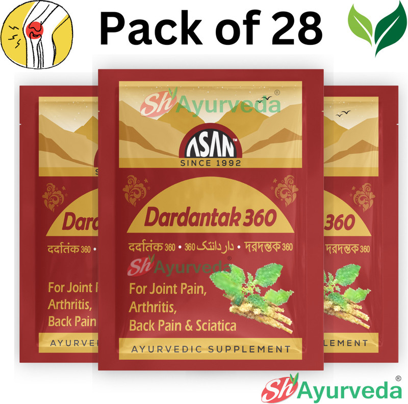 AASAN HEALTHCARE Dardantak 360 Powder for Joint Pain, Arthritis, Back Pain & Sciatica Powder(28 x 1 Units)
