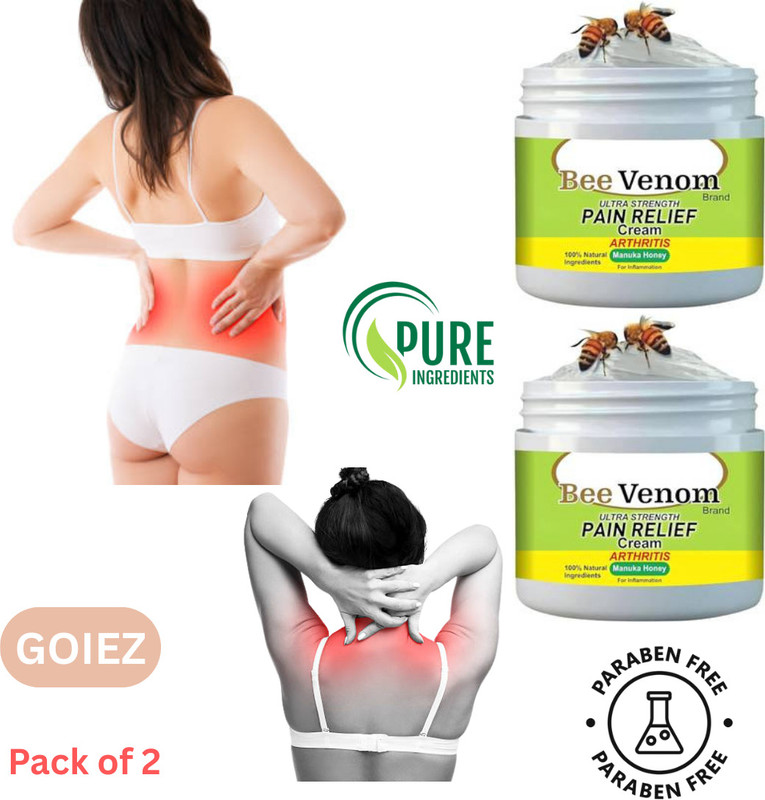 GOIEZ Bee Venom Cream For Muscle Pulls And Joint Ache Relief (pack Of 2) Cream(2 x 100 g)