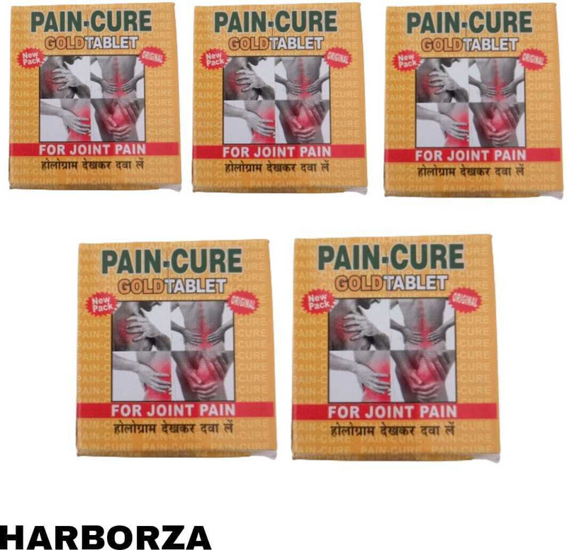MUKHTI CARE Pain Cure Gold Tablet Ayurvedic Joint Pain Relief Tablets pack of 5 Tablets-200 Tablets(5 x 40 Units)