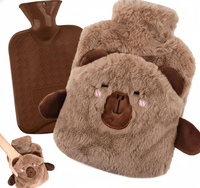 Snopple Plush Bear Hot Water Bag for Pain Relief, Period Cramps & Backache Relaxation Plaster & Patch(1000 ml)