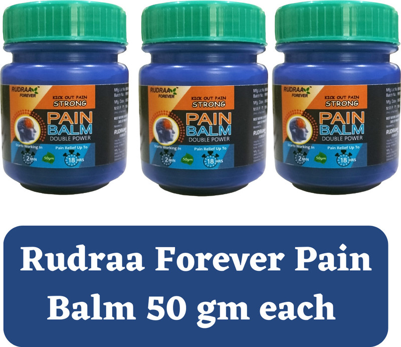 RUDRAA FOREVER Pain Balm Double Power | Pain Relief Balm | Pack of 3 Balm(3 x 50 g)