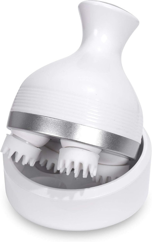 Zovilstore Electric Scalp Massager Portable Handheld Head Massager with 4 Heads Inhaler(1 Units)