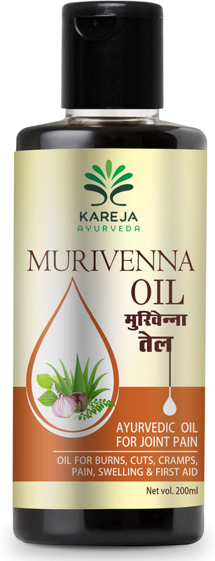 KAREJA AYURVEDA Murivenna Oil For Burns, Cuts, and Sprains Liquid(200 ml)