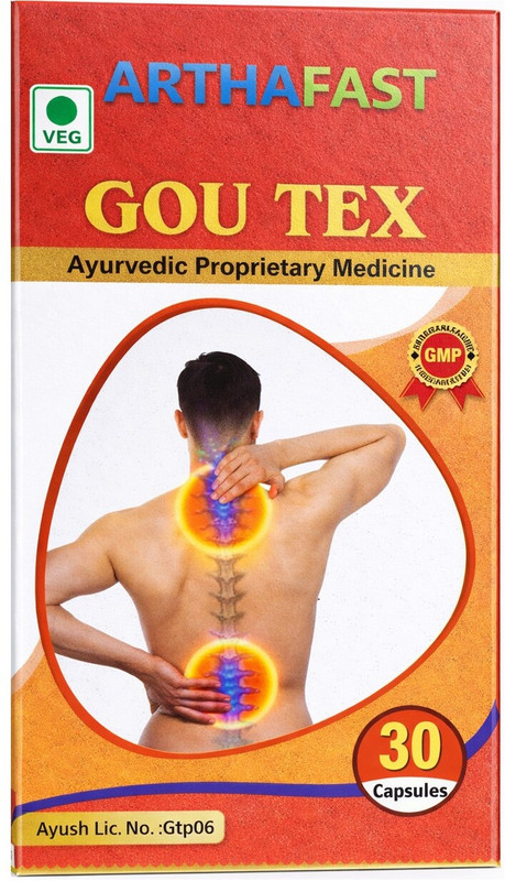 ARTHAFAST GOU TEX CAPSULE FOR JOINT PAIN,ARTHRITIS,MUSCLE PAIN(30 Capsules)