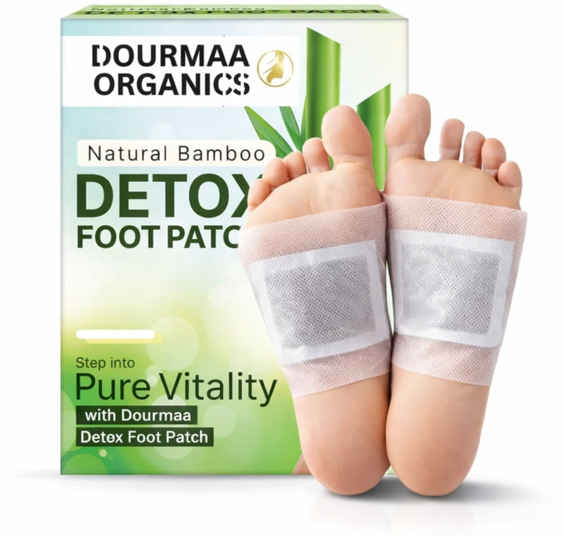 DOURMAA ORGANICS 100% Natural Detox Foot Patches for Men & Women Plaster & Patch(10 Patches)