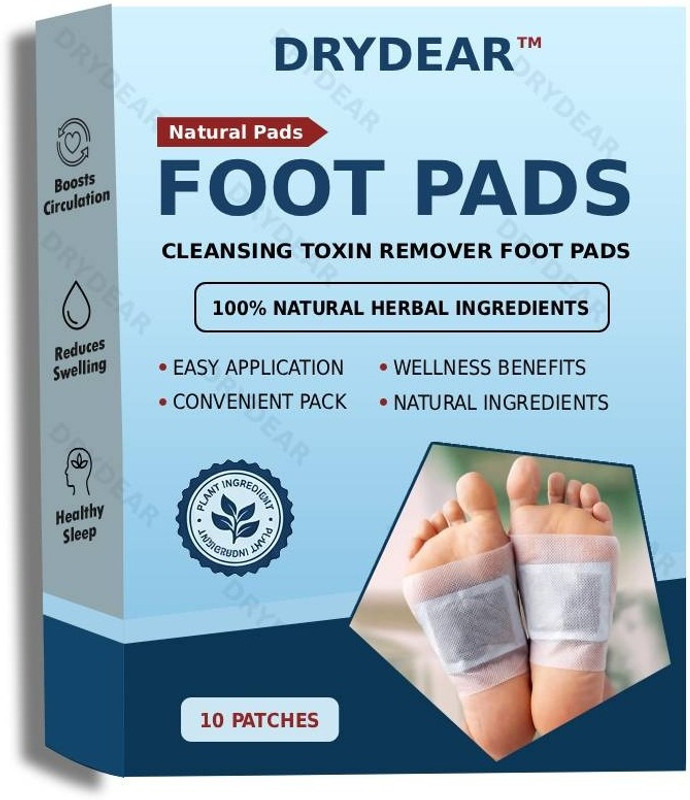 DRYDEAR South Moon Detox Foot Pad Wormwood Body Detoxing Patch Natural Plaster & Patch(3 x 10 Units)