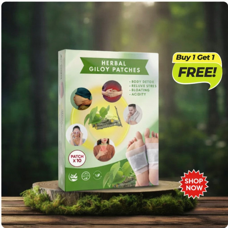 BIFRRUTANT Herbal giloy foot pads - Overnight Body Recovery for Effective Toxin Removal Plaster & Patch(10 Patches)