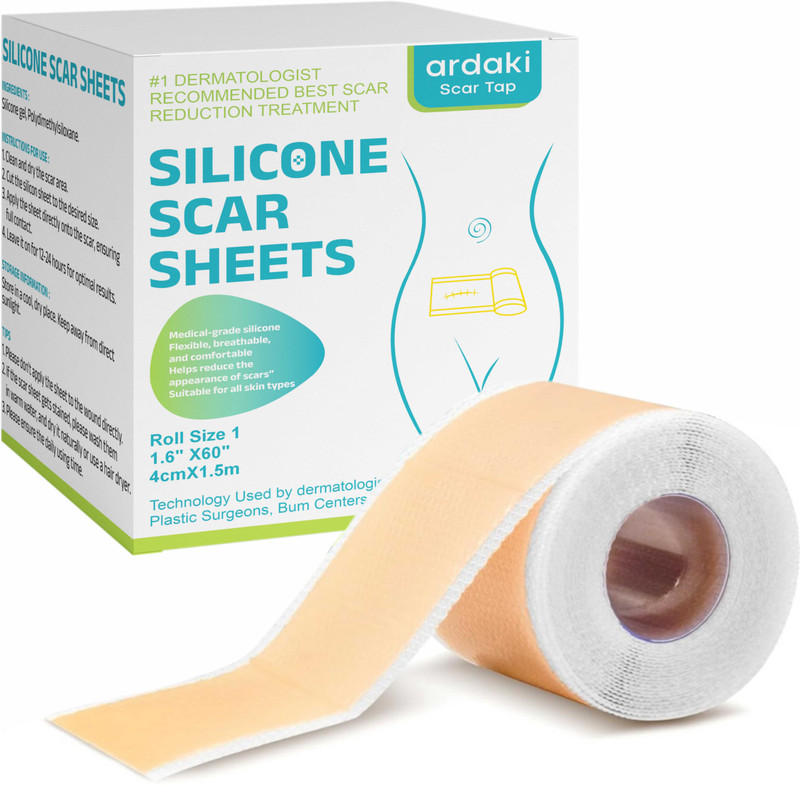 ARDAKI Silicone Scar Sheet,Silicone Scar Tape,Scar Tape For Surgical Scars,Scar Removal Plaster & Patch(40 g)