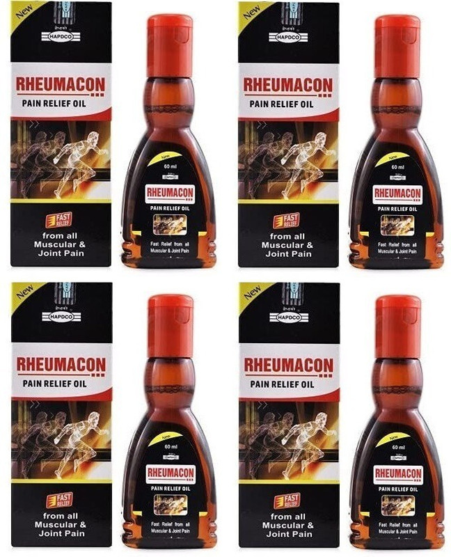 HAPDCO Rheumacon Pain Relief Oil Liquid(4 x 60 ml)