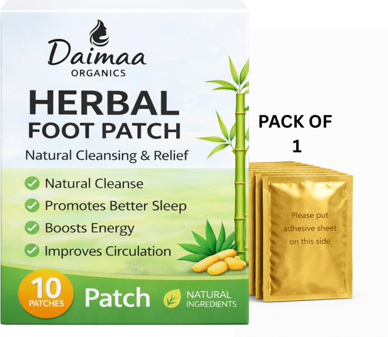 Daimaa Organics Herbal Foot Patch Detox for Overnight Foot Care Routine Plaster & Patch(10 Patches)