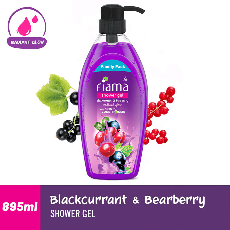 FIAMA Blackcurrant & Bearberry Body Wash Shower Gel, Moisturized Skin and Radiant Glow(895 ml)