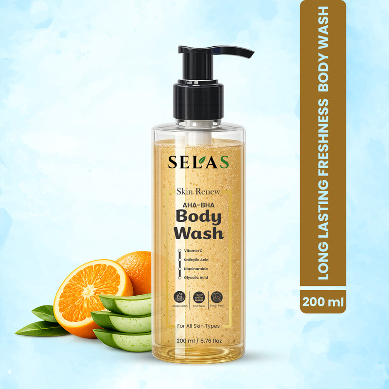 SELAS Summer Body Wash with Vitamin C and Niacinamide(200 ml)