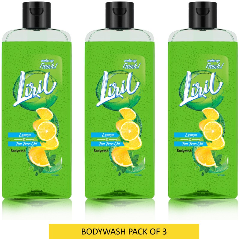Liril Lemon and Tea Tree Oil Body Wash with Long Lasting Fragrance  (3 x 250 ml)
