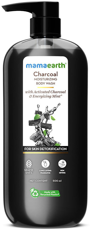 Mamaearth Charcoal Moisturizing Body Wash with Activated Charcoal & Energizing Mint Scent(500 ml)
