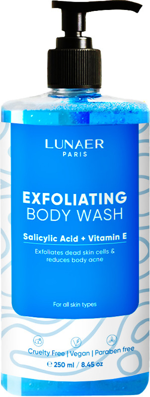 Lunaer Exfoliating Bodywash With Salicylic Acid & Vitamin E(250 ml)