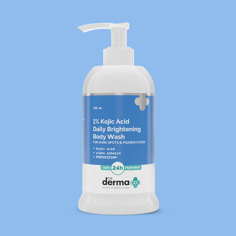The Derma Co 1% Kojic Acid Daily Brightening Body Wash with Alpha Arbutin For Pigmentation(250 ml)
