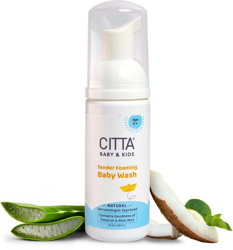 CITTA Tender Foaming Baby Wash with Coconut & Aloe vera | 0-10 Years(50 ml)