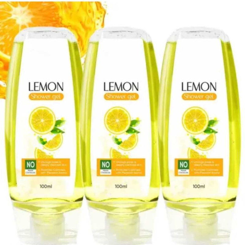 Dexklut Daily Refreshing Skin Lemon Body wash Shower Gel(3 x 100 ml)