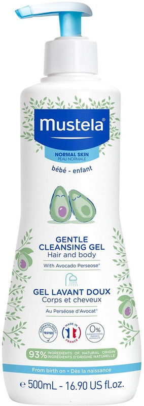 Mustela Gentle Cleansing Gel with Musti Eau de Soin Perfume, Baby Bath(3 x 350 ml)