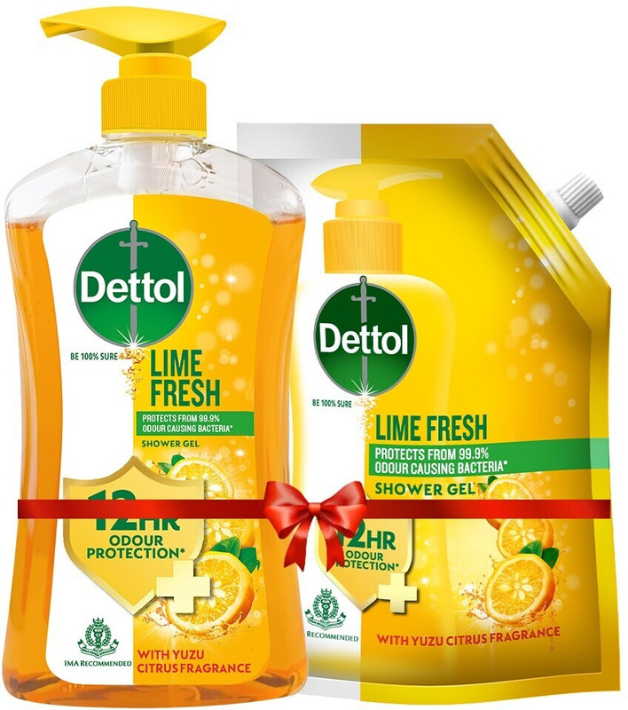 Dettol Lime Fresh Shower Gel 500ml Pump With 450ml Refill  (2 x 475 ml)