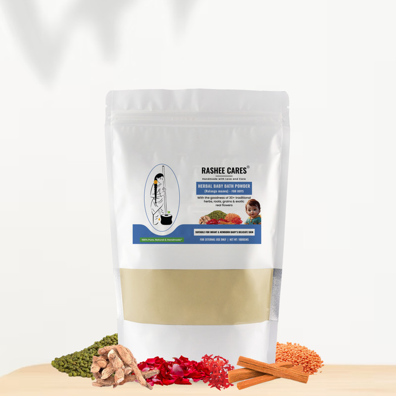 Rashee Cares HERBAL BABY BATH POWDER FOR BOY'S DELICATE SKIN(1 kg)