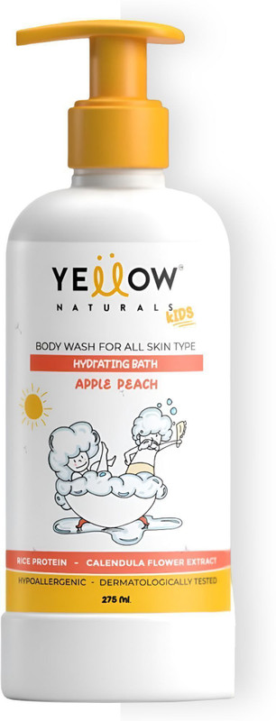 Yellow Naturals Hydrating Body Wash for Kids, Tear Free, All Skin Types(275 ml)