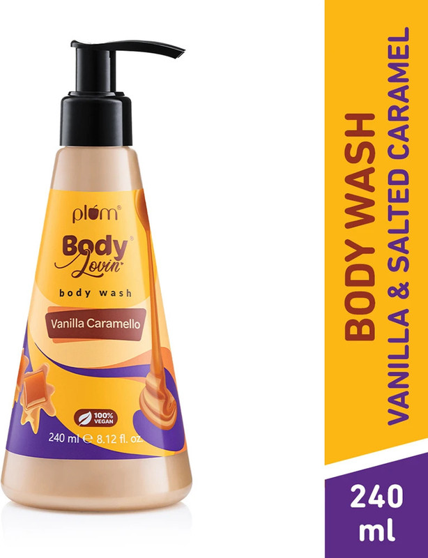 Plum BodyLovin' Vanilla Caramello Body Wash | SLS-Free Delcious Caramel Body Wash(240 ml)