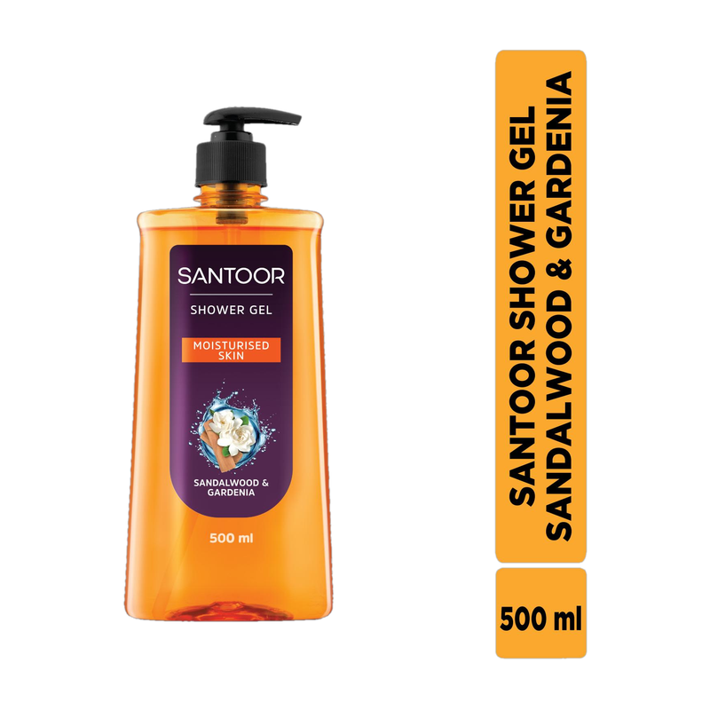 Santoor Shower Gel Sandalwood and Gardenia Body Wash(500 ml)