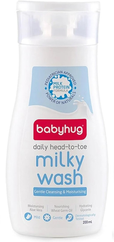 babyhug Gentle Cleaning & Moisturizing Head To Toe Milky Wash(200 ml)