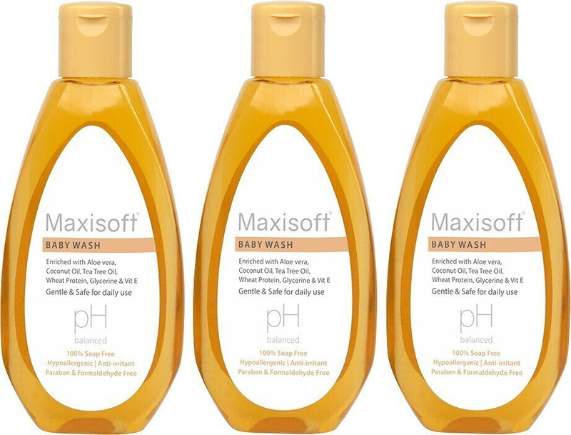 Maxisoft Skin Nourishing Baby Wash | Coconut Oil & Tea Tree Oil (100 ml - Pack of 3)(3 x 100 ml)