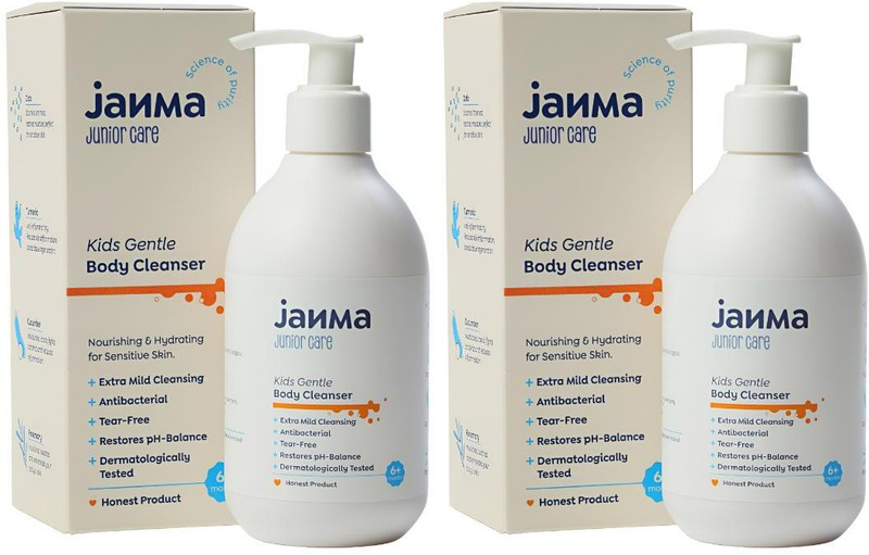 Janma Care 2-in-1 Baby Head to Toe Foam Wash With Rosemary, Aloevera & Oats For Babies(2 x 400 ml)