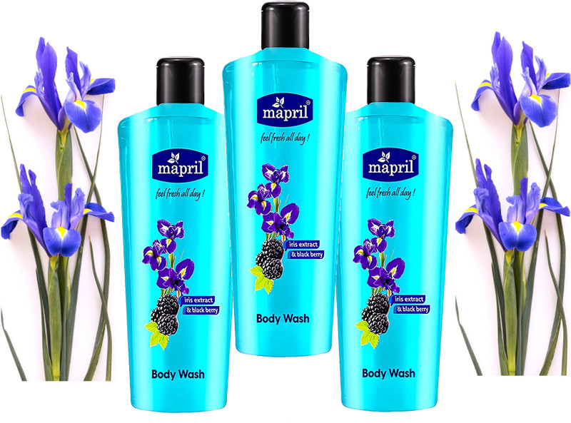 MAPRIL Bodywash Aqua Refreshing daily cleanse,hydration, Spa-like experience-250ml Each(3 x 250 ml)