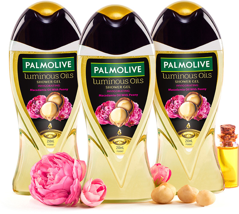 PALMOLIVE Macadamia Oil & Peony Luminous Oils Invigorating Body Wash Combo Pack(3 x 250 ml)