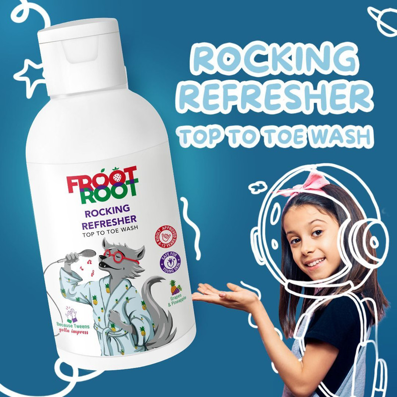 FROOT ROOT Rocking Refresher Top to Toe Body Wash | Refreshing & Mild(100 ml)