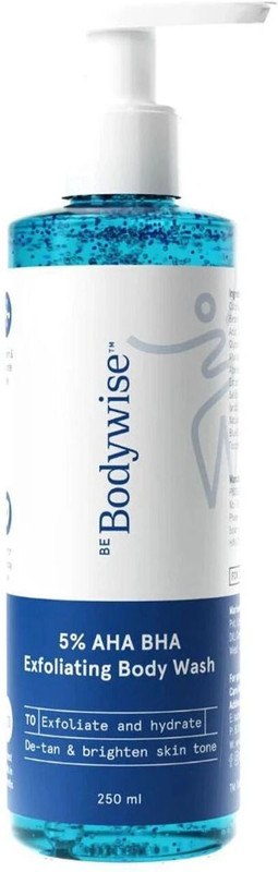Be Bodywise 5% AHA Detan Exfoliating Body Wash | 1% Salicylic Acid, | Shower Gel(700 ml)
