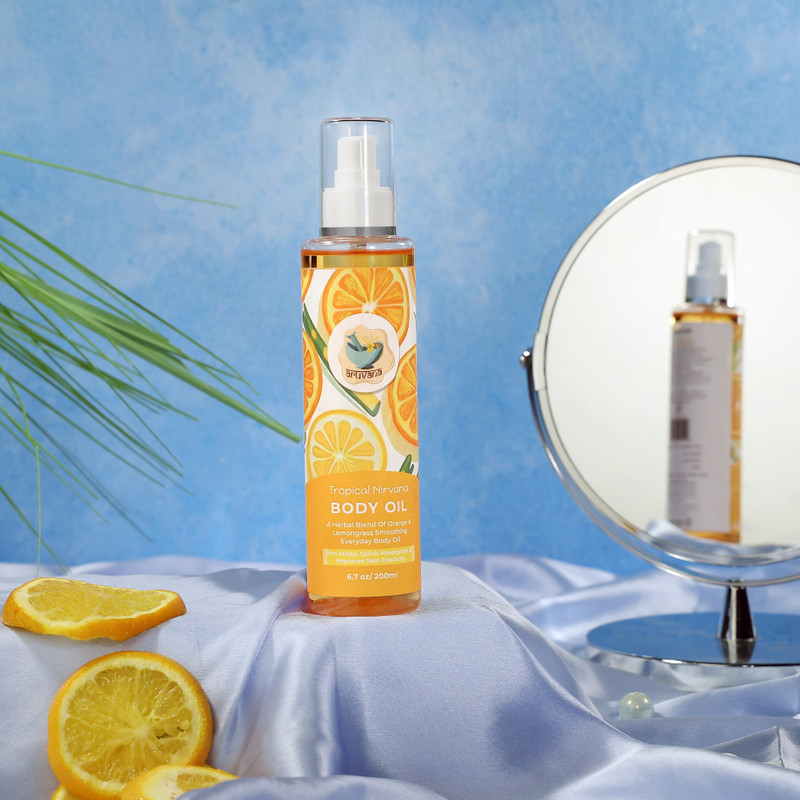 Aruvana TROPICAL NIRVANA BODY OIL with orange and lemongrass oil(200 ml)