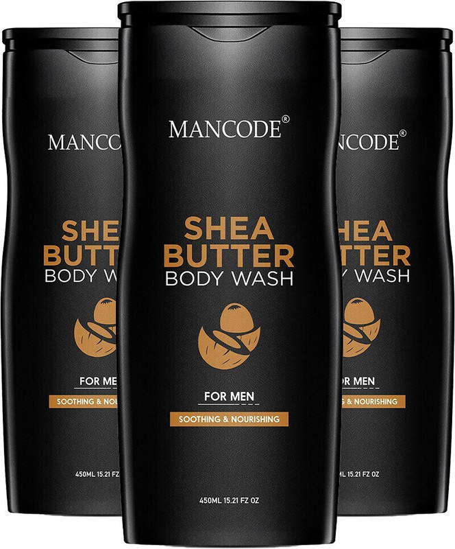 MANCODE Activated Charcoal Body Wash for Men, 450ml each, PACK OF 3(3 x 450 ml)