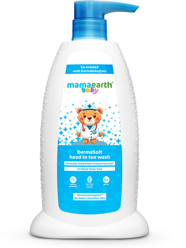 Mamaearth Baby DermaSoft Head to Toe Wash with SensiCareComple for Baby's Sensitive Skin(250 ml)