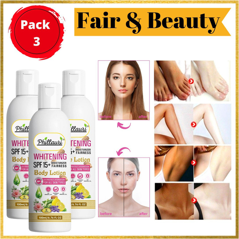 Phillauri Non Greasy Intensive Care Deep Moisture Body Lotion For Women and Men (3 x 100 ml)