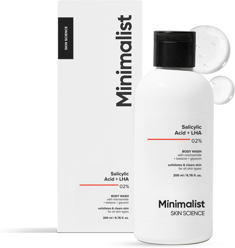 Minimalist Salicylic acid & LHA 2% Body Wash with Niacinamide, Betaine & Glycerin(200 ml)