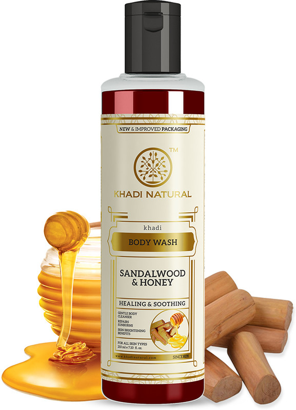 KHADI NATURAL Sandalwood & Honey Body Wash For Gentle Body Cleanser(210 ml)