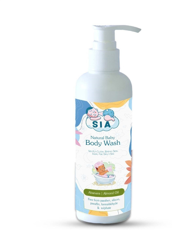 Sia Baby Body Wash Gentle Cleansing pH-Balanced Formula for Baby's Soft Skin(200 ml)
