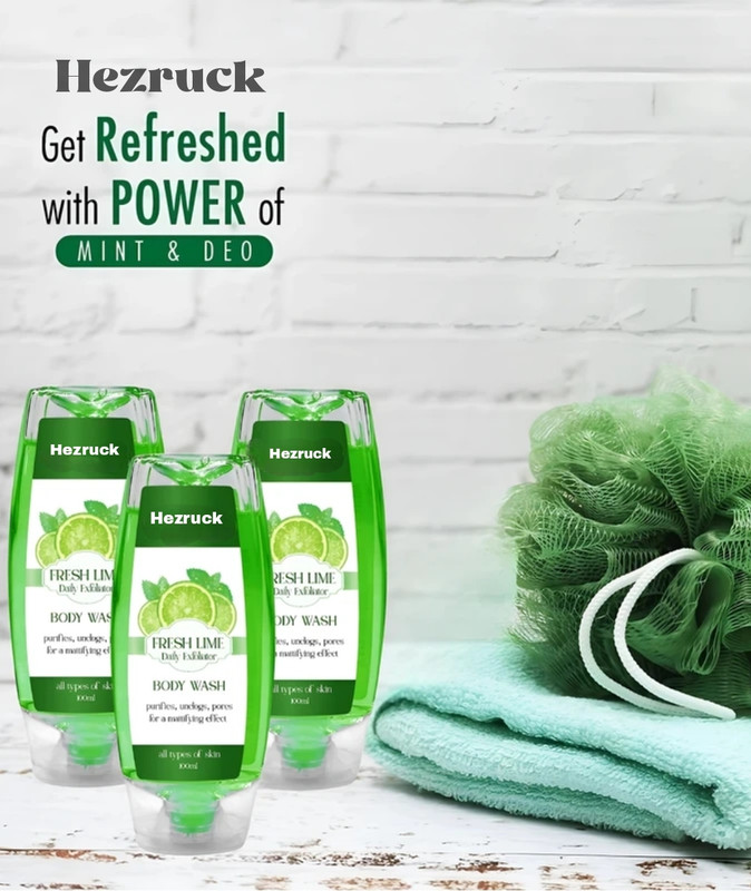 Hezruck Fresh Lime Shower Gel(3 x 100 ml)